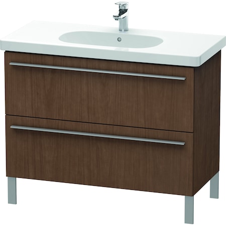 X-Large Vanity Unit American Walnu 668X1000X470mm 2 Drawers For 0342